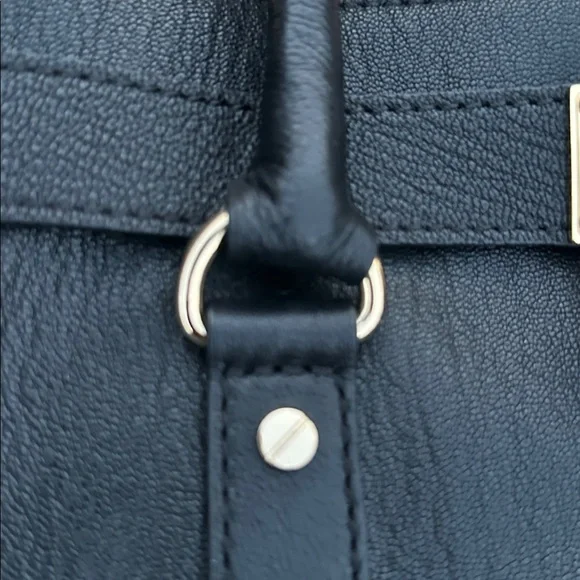 Michael Kors Hamilton Black Leather Satchel EUC - Picture 4 of 12